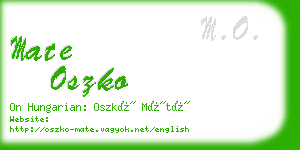 mate oszko business card